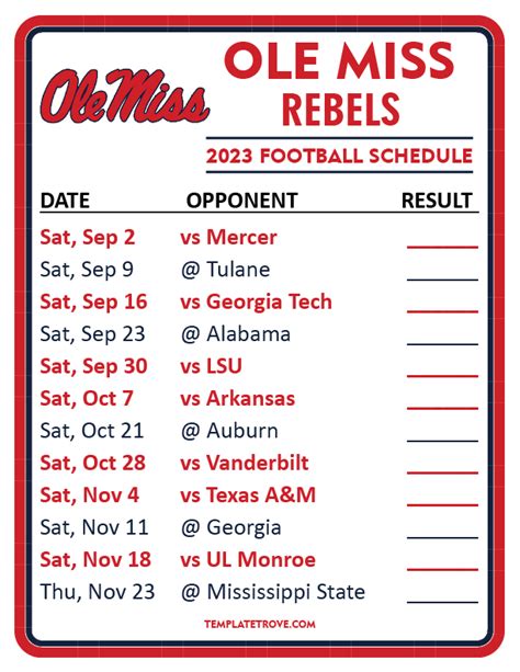 ole miss rebels football schedule|ole miss football score today.